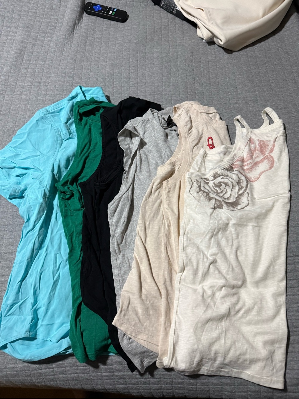 Torrid Tank & Tee Bundle - Aqua, Green, Black, Gray, Cream, White